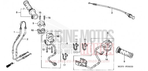 COMMUTATEUR/CABLE VTR1000SP1 de 2001